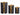 Set 3 portacandela metallo con stelle intagliate e interno oro