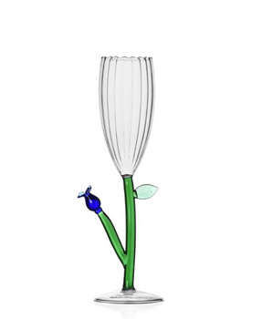 Flute ottico fiore blu